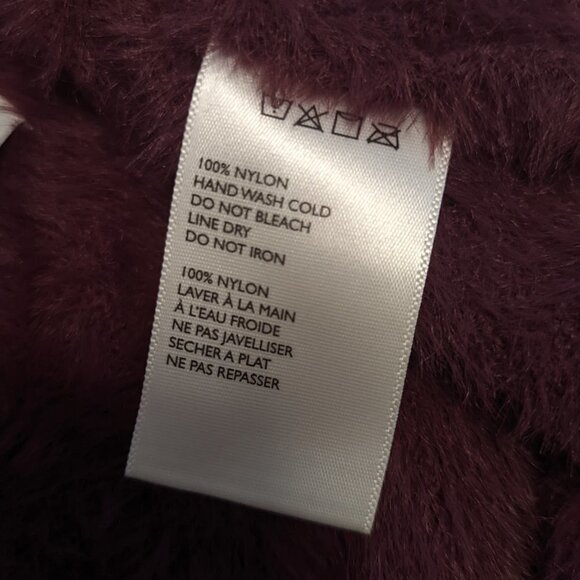 UO Fuzzy Crop Lena Tank Urban Outfitters Top Burgundy - Picture 7 of 7